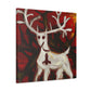 Reindeer In Moonlight - Canvas