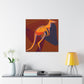 Kangaroo In Art Deco - Canvas