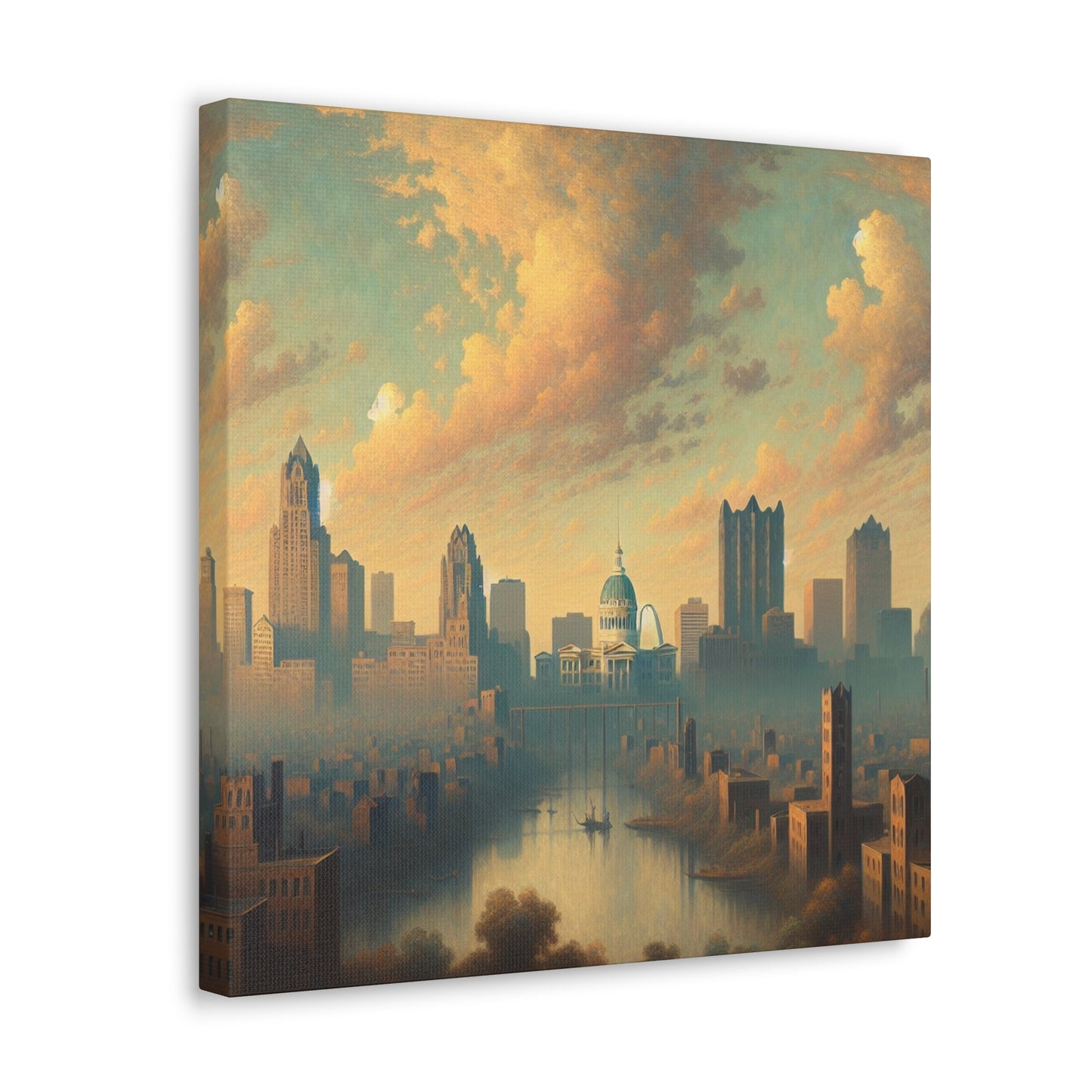 "Enigmatic City Symmetry" - Canvas