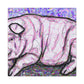 Pig in the Meadow - Canvas