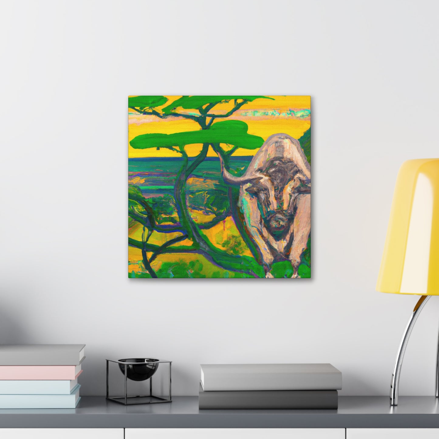 "Bison of the Deco" - Canvas