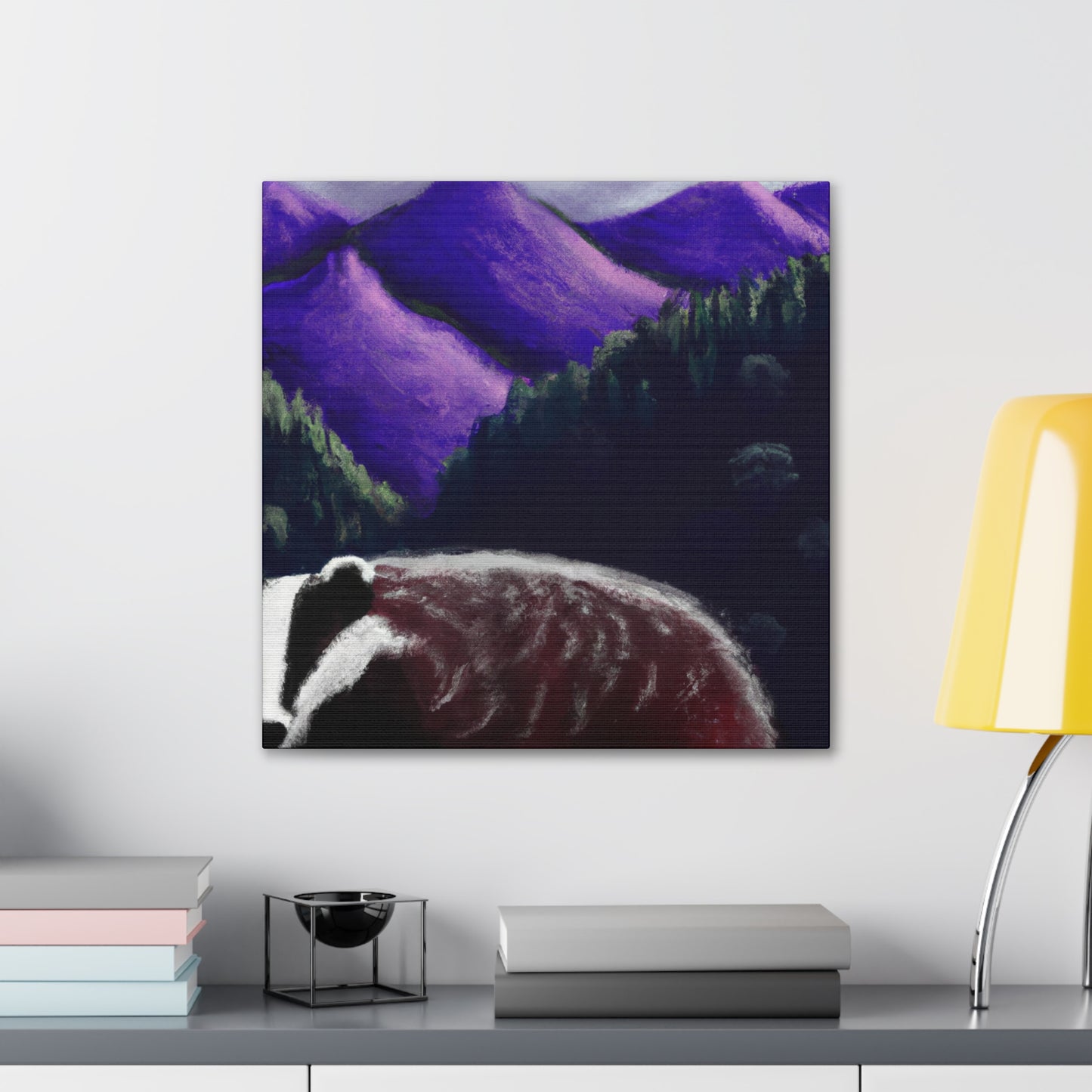 "Badger in the Spotlight" - Canvas