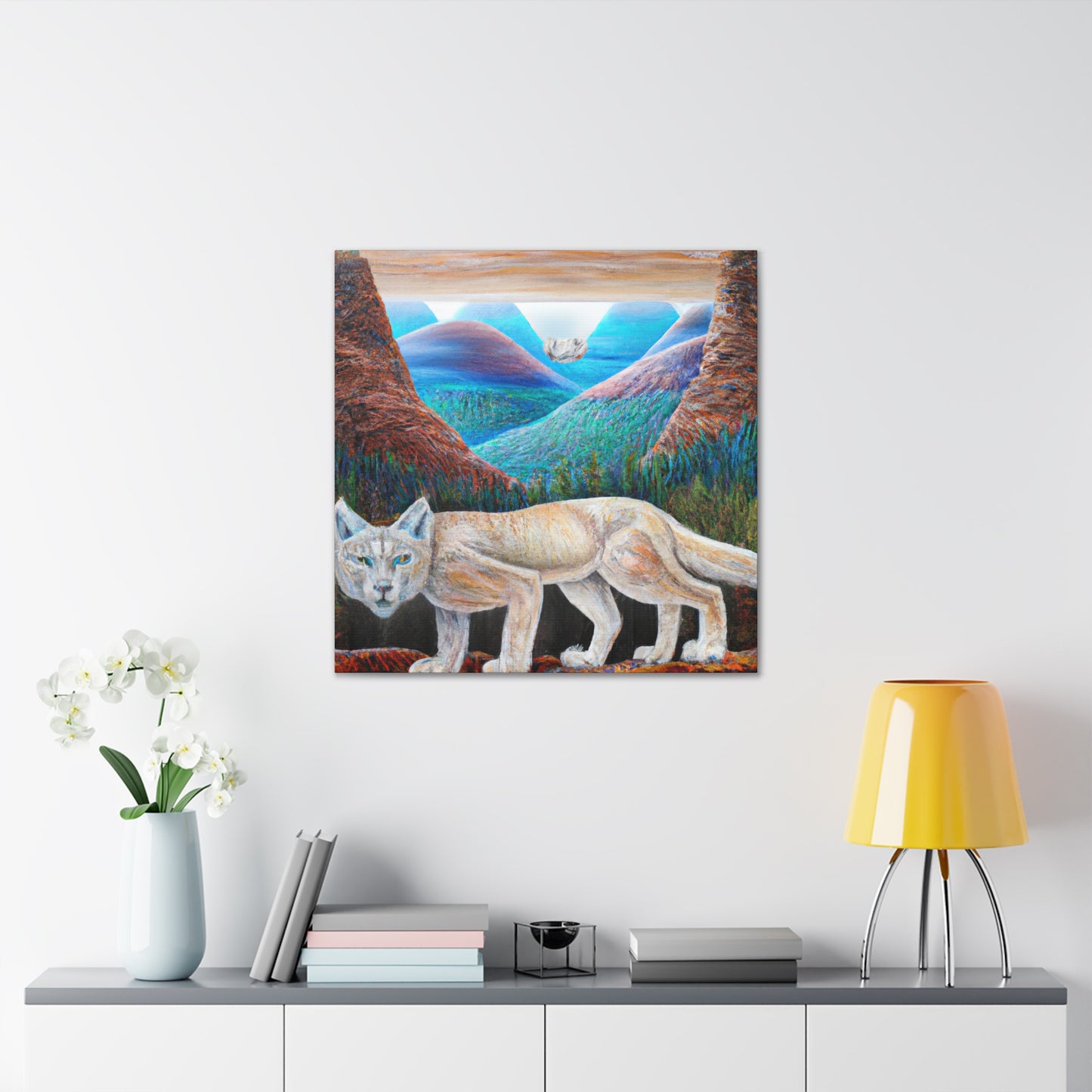 "Fantastical Lynx Dreamscape" - Canvas