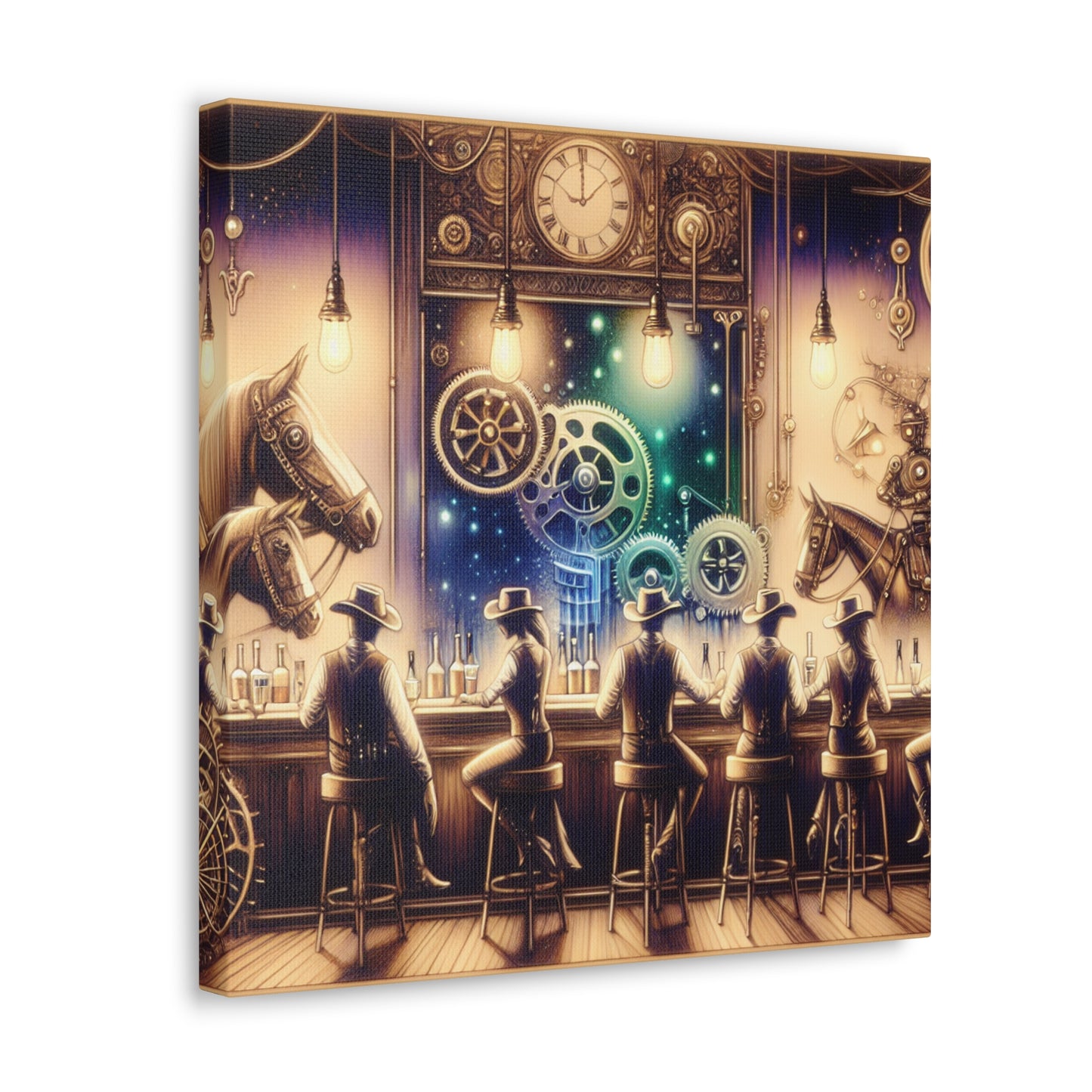 "Steamstock Saloon Serenade" - Canvas