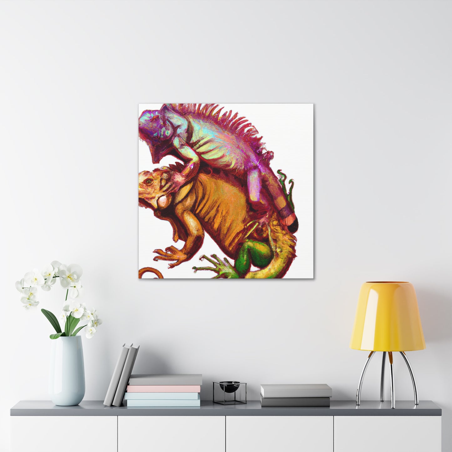 Iguanas in Rococo - Canvas