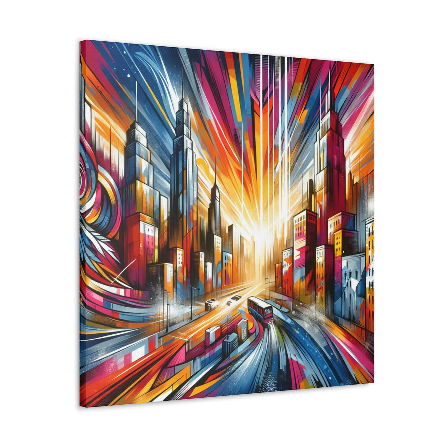 Whispers of Urban Embrace - Canvas