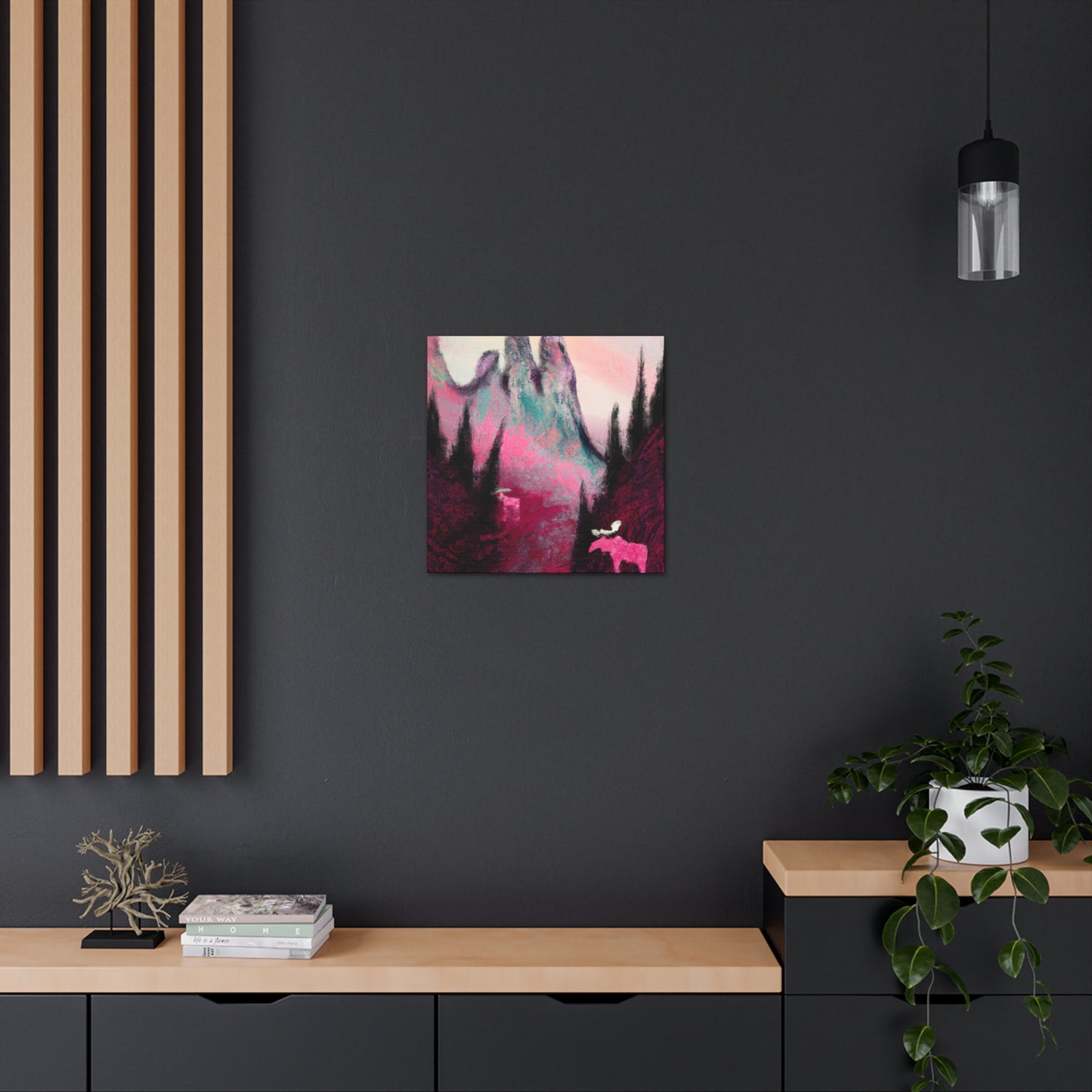 Moose in Splendour. - Canvas