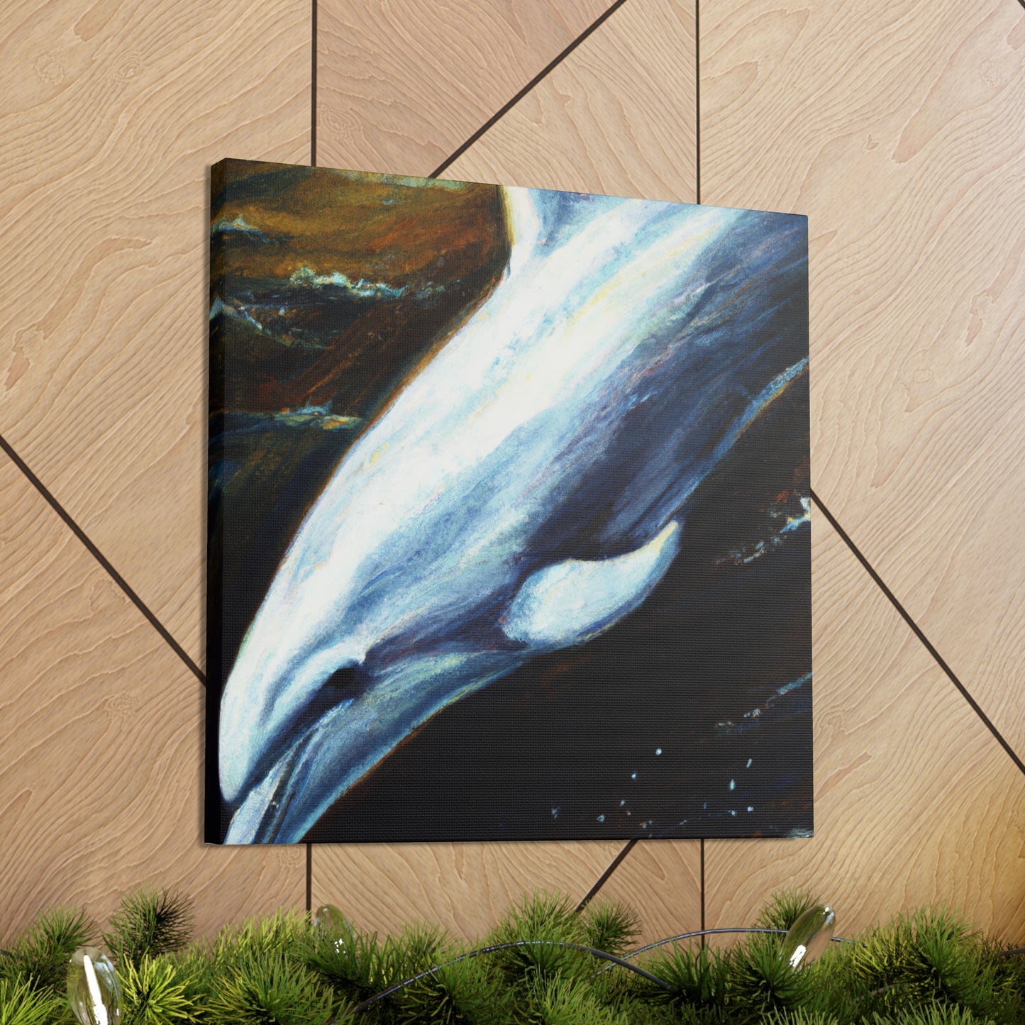 Dolphins in Emerald Seas - Canvas