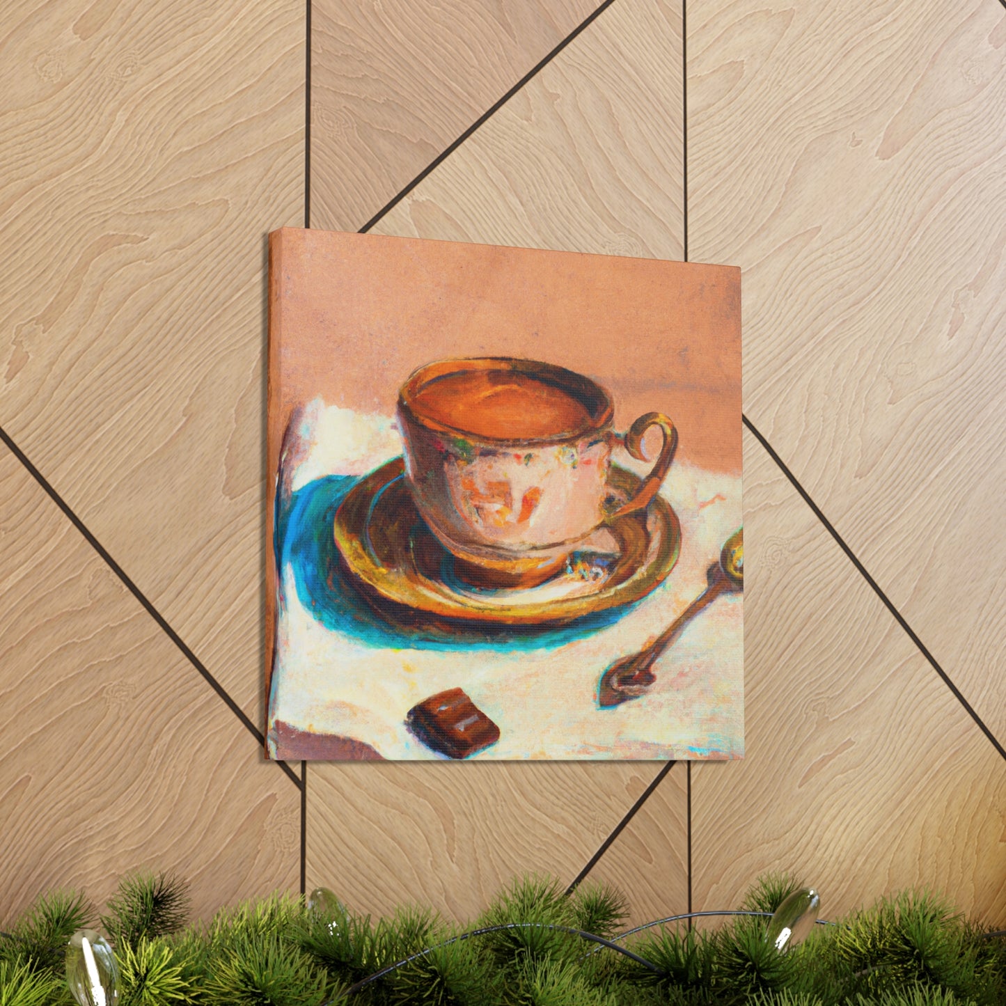 Coffee Cup Luxury Scene - Canvas