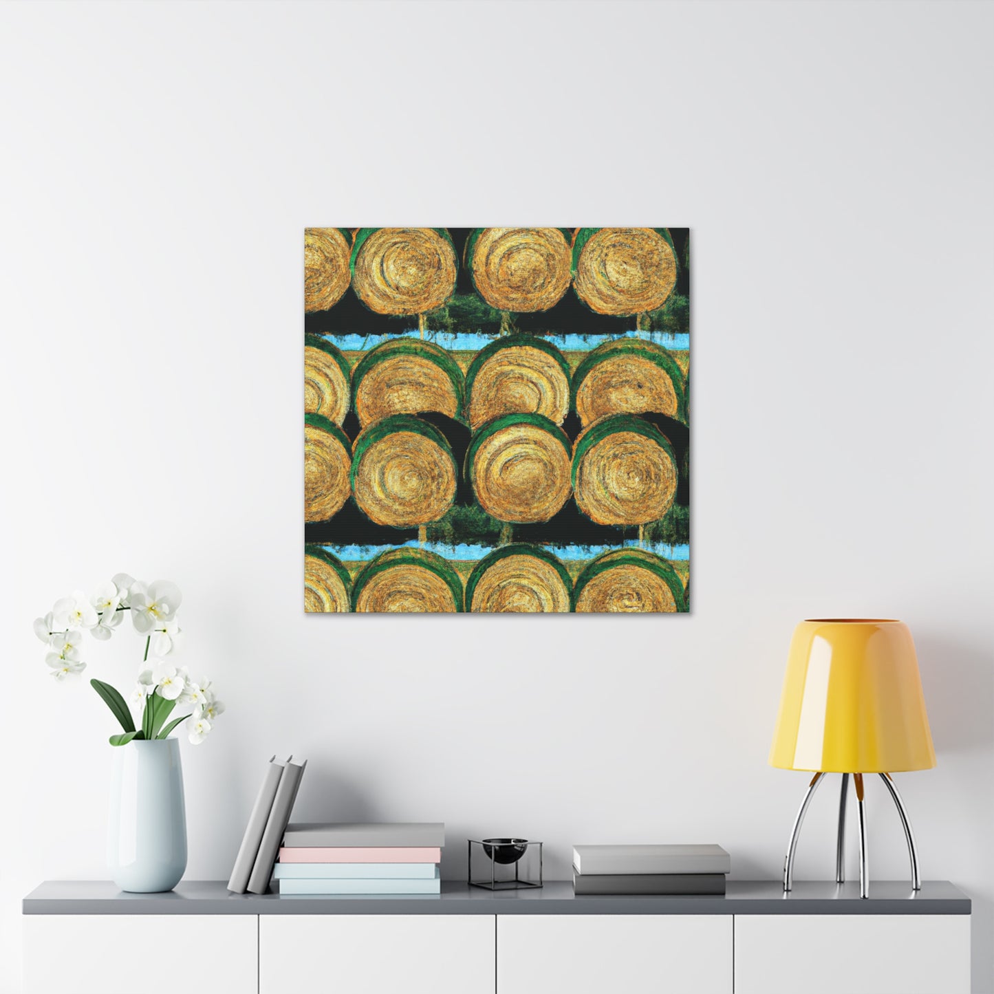 "Hay Bales in Summer" - Canvas