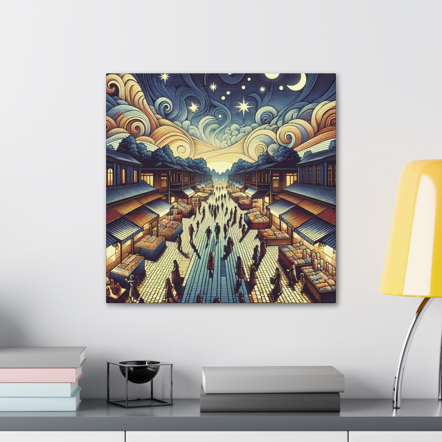 "Starry Bazaar Awakening" - Canvas