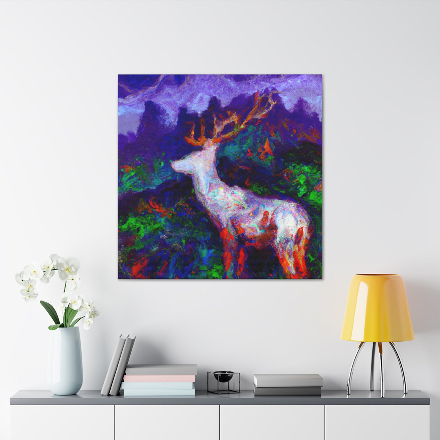 "Deer in the Forest" - Canvas