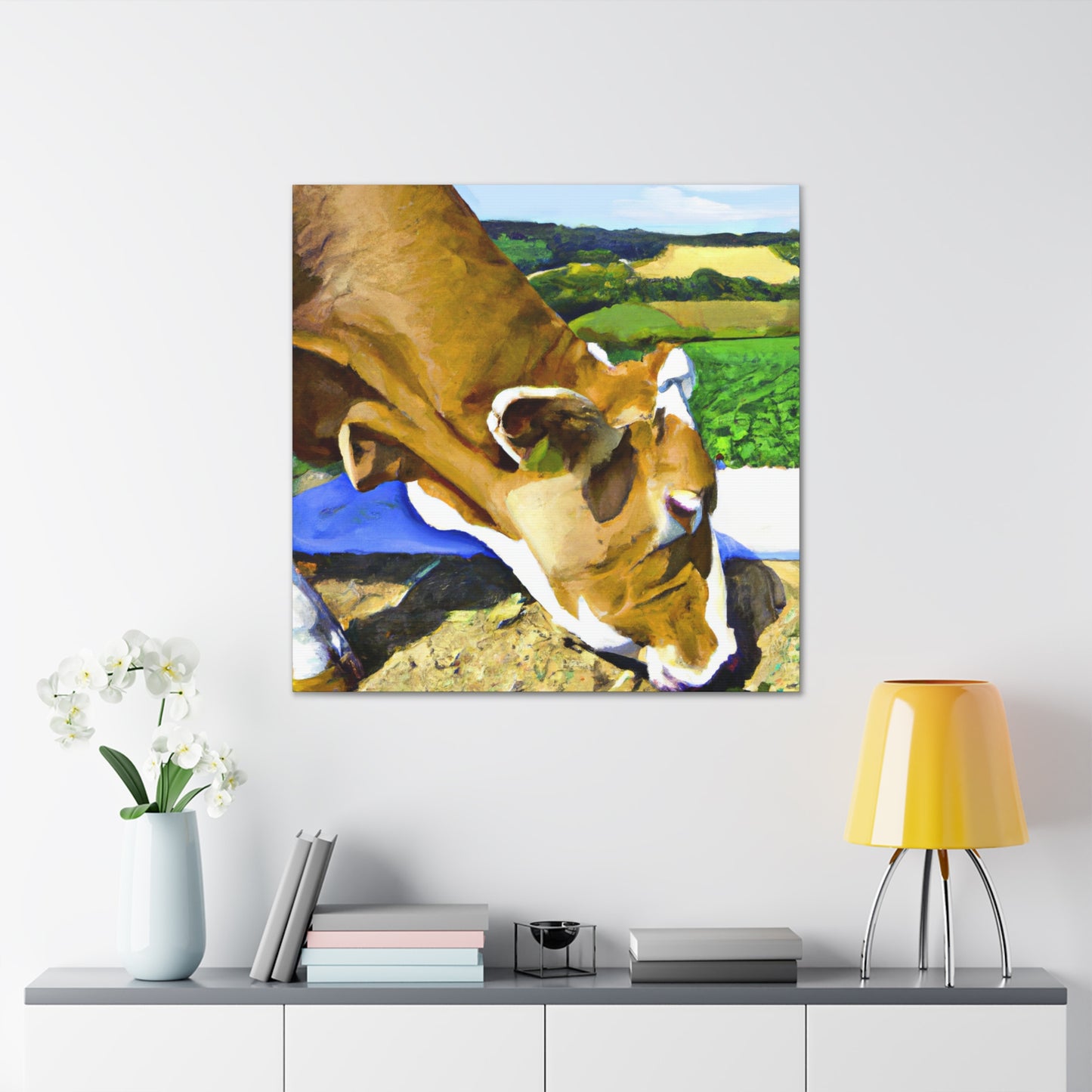 "Jersey Cow in Perspective" - Canvas