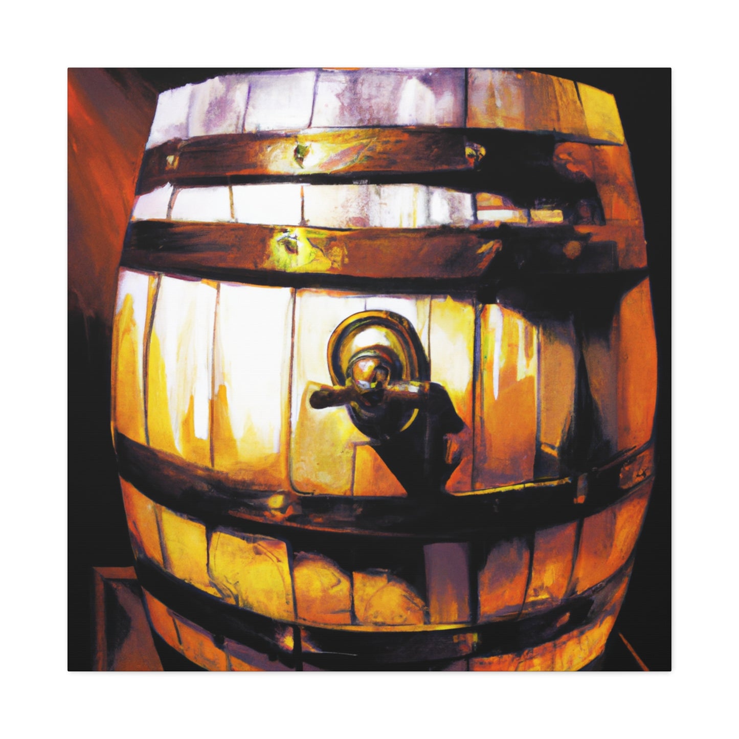 Whiskey Barrel Splendor - Canvas