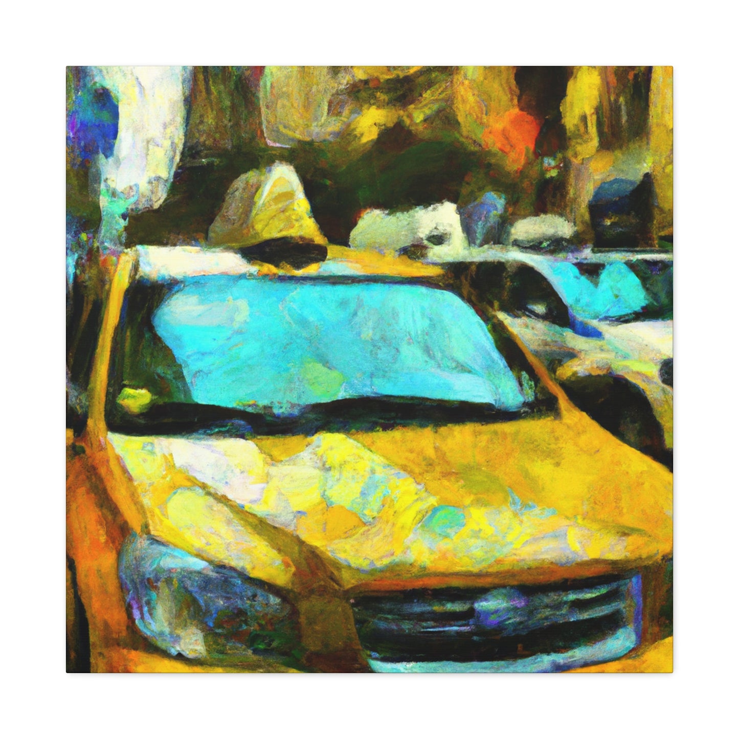 "Taxi at Dusk" - Canvas