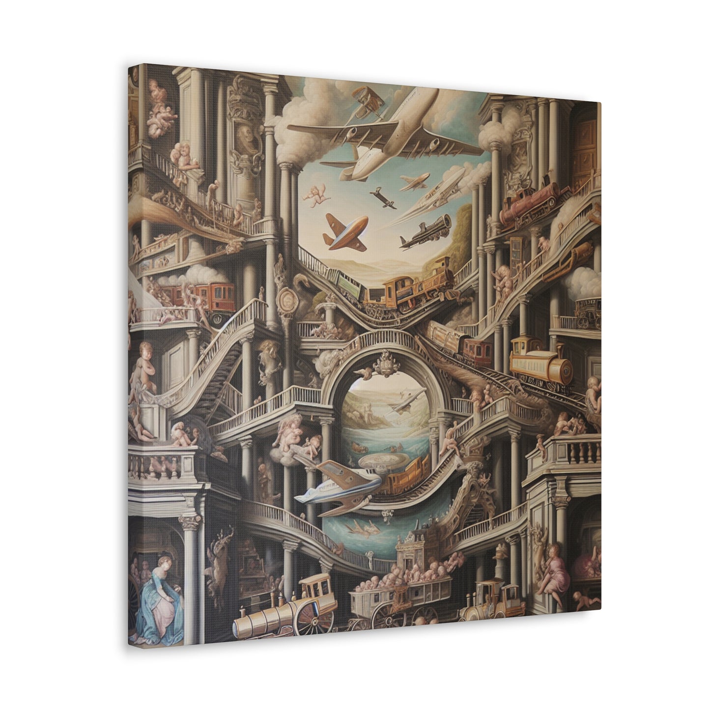 "Whimsical Transcendence: A Baroque Fusion" - Canvas