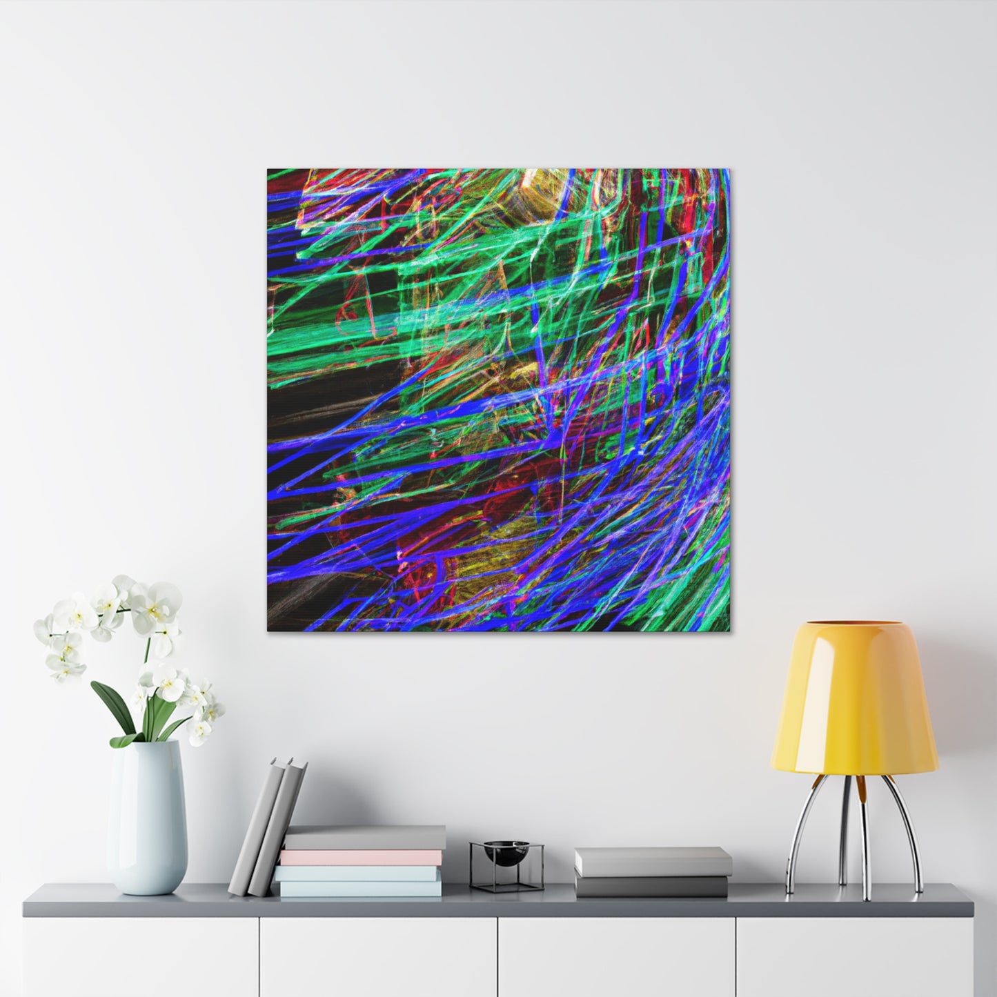 "Christmas Lights Glowing Bright" - Canvas