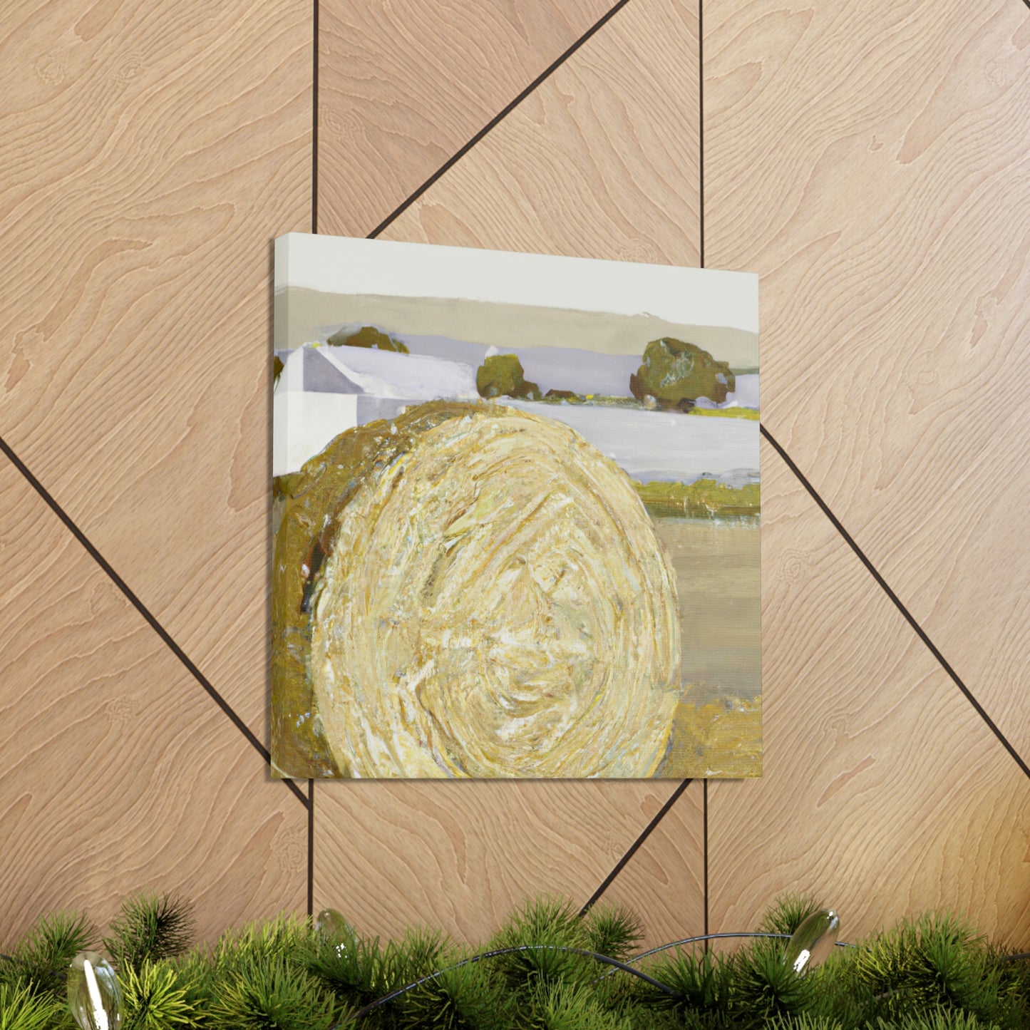 "Hay Bales in Golds" - Canvas