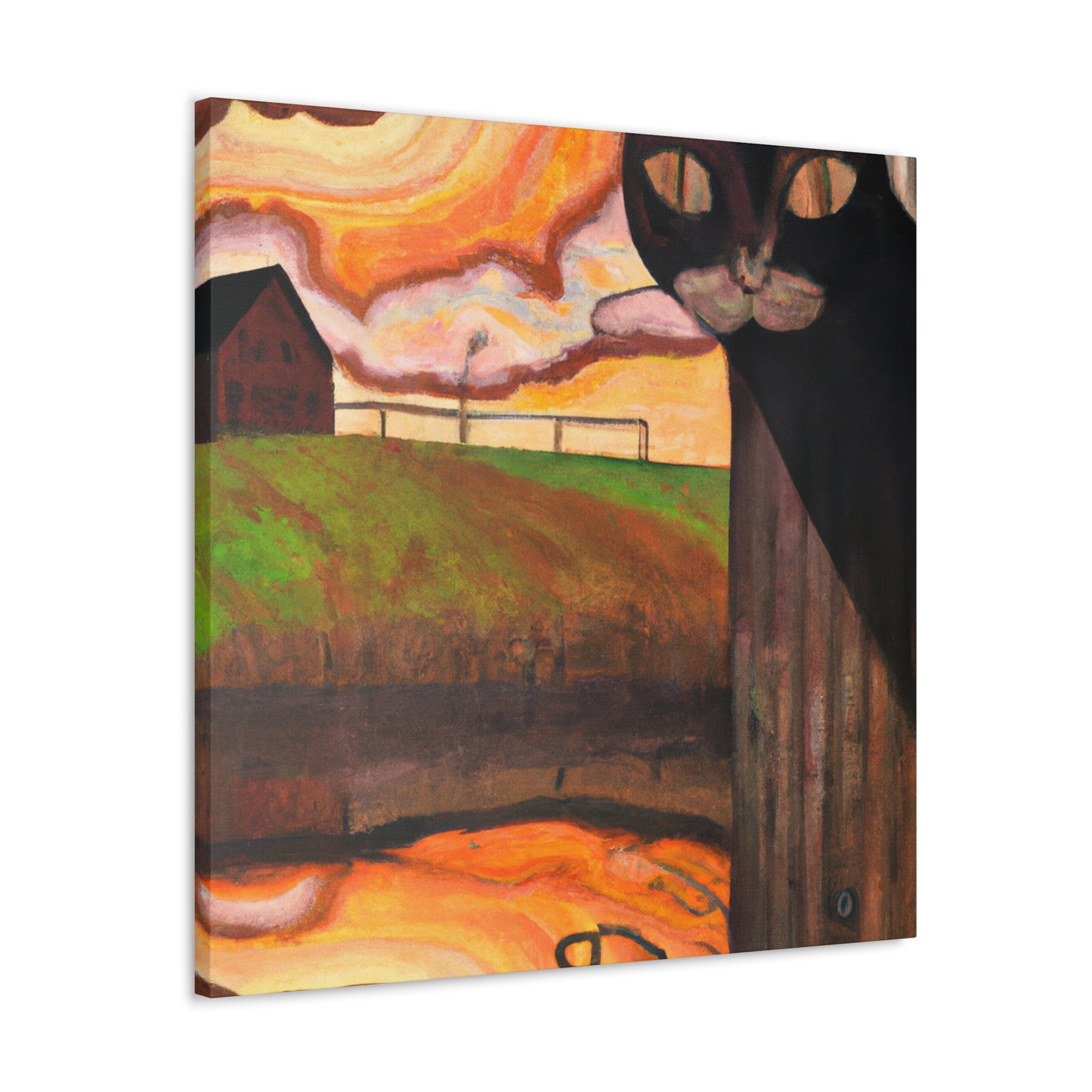 "Barn Cat Dreamscape" - Canvas