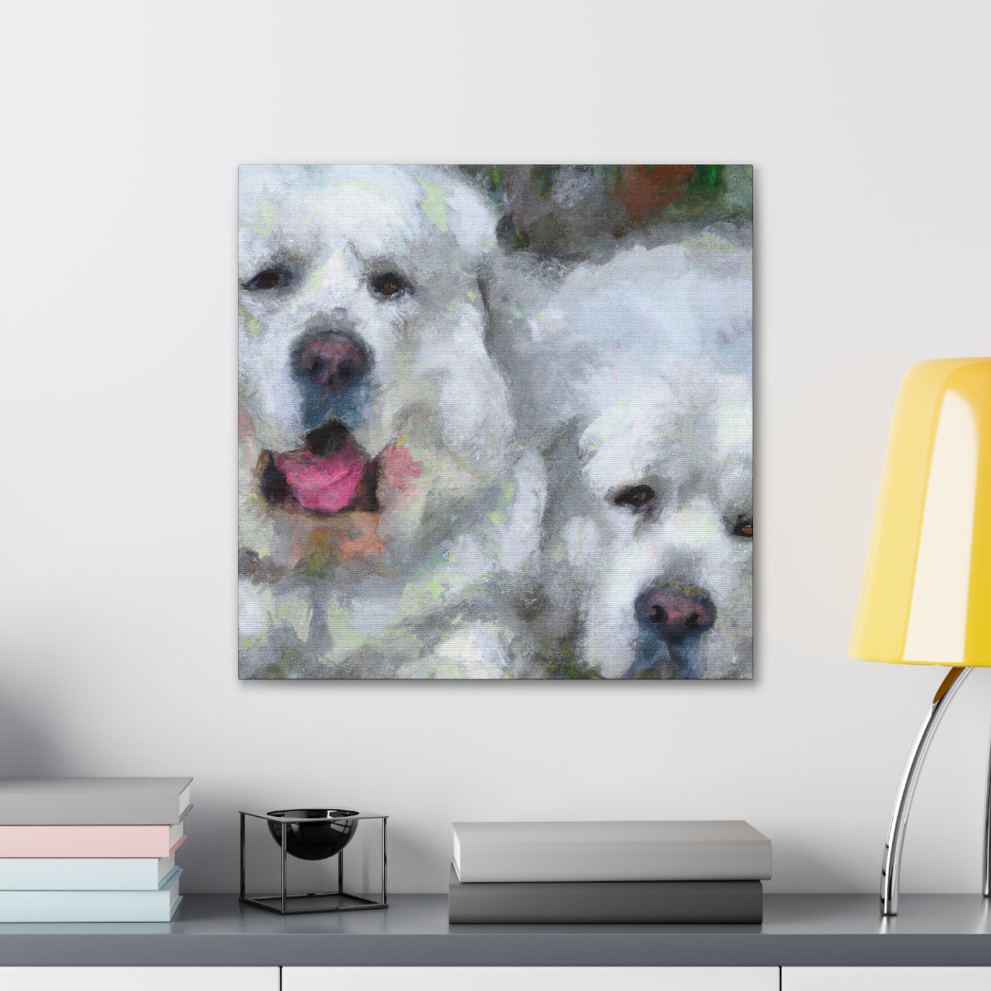 "Great Pyrenees Impressionism" - Canvas