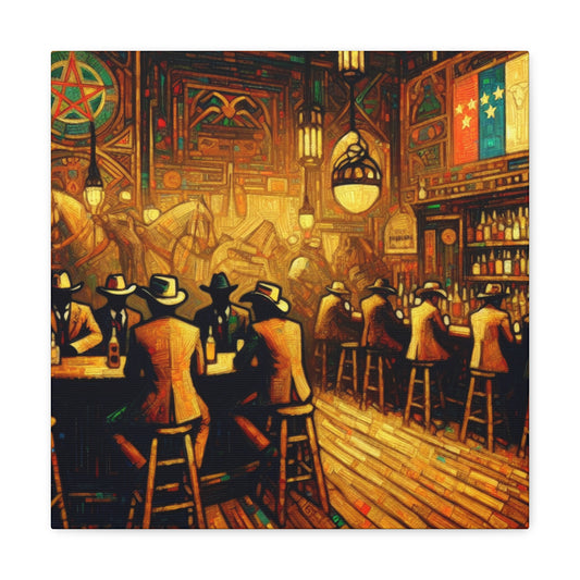 Western Saloon Scene - Canvas