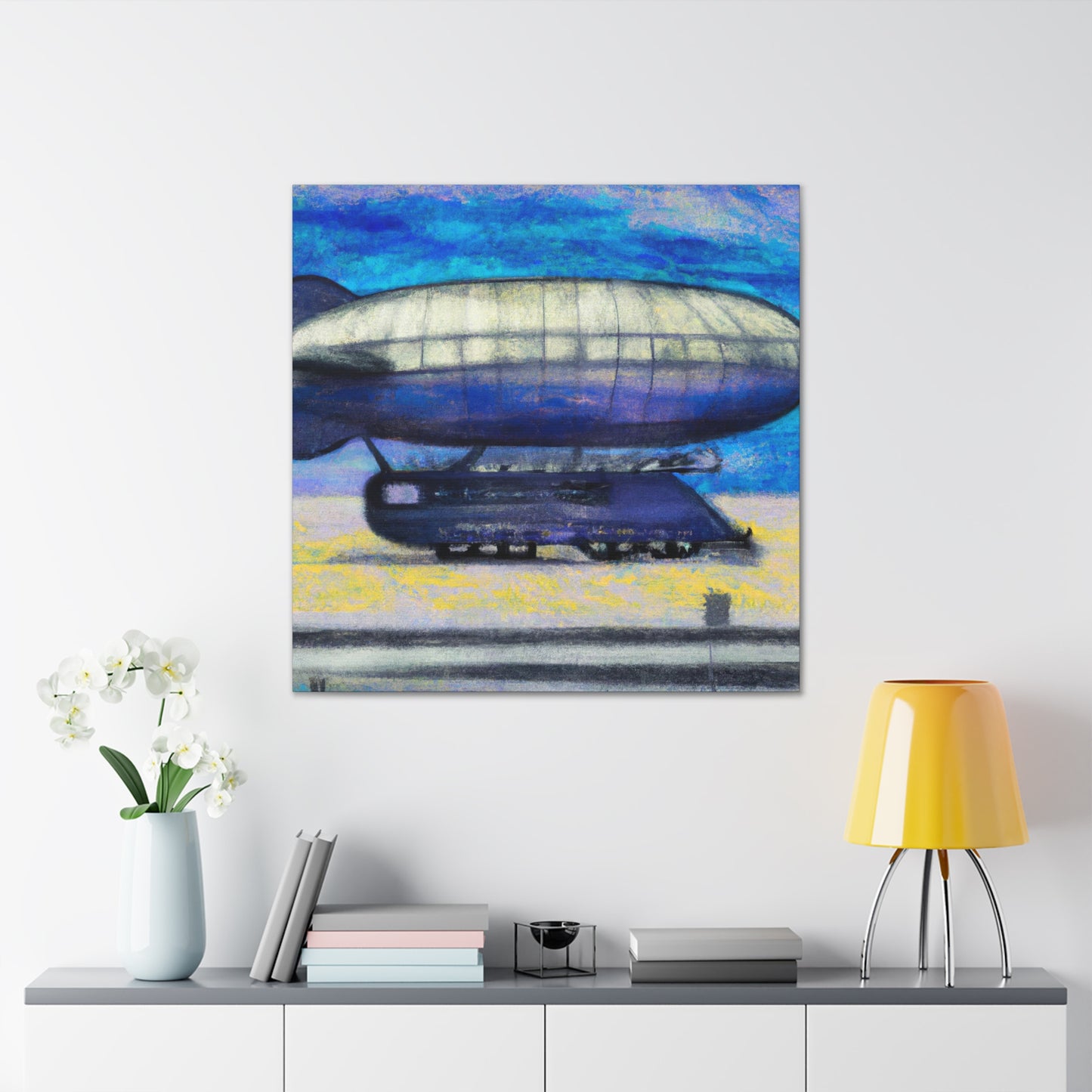 "Lofty Art Deco Blimp" - Canvas