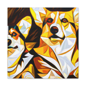 "Corgis in Art Deco" - Canvas