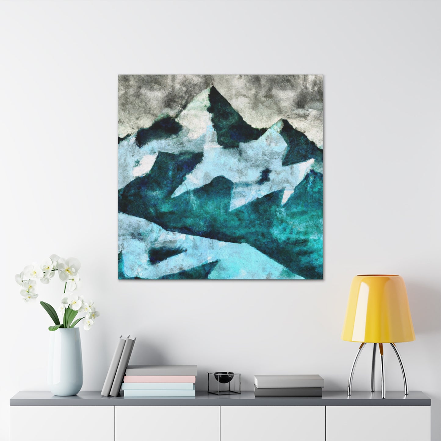 "Glaciers in Moonlight Shine" - Canvas