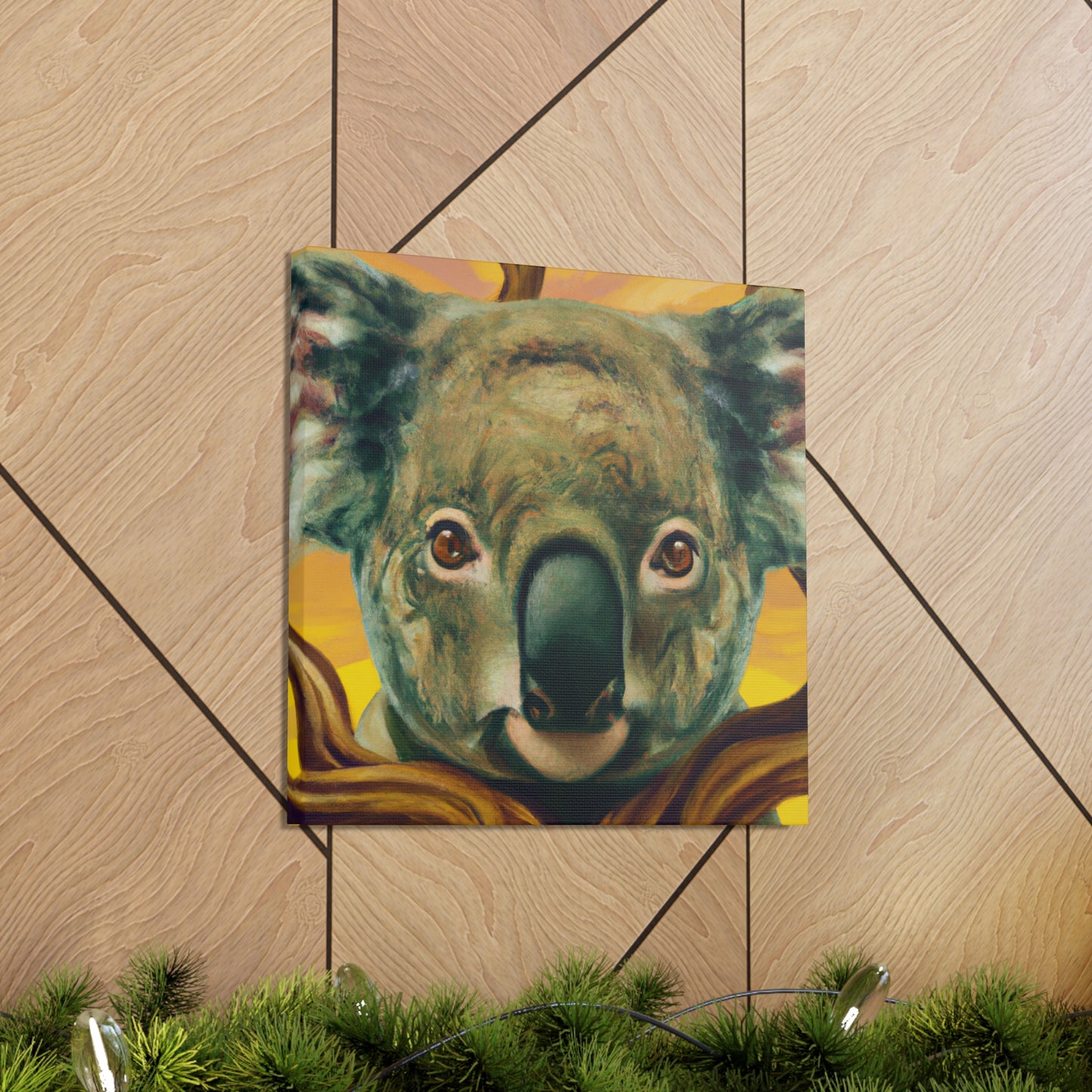 "Koala in Moonlight Glow" - Canvas