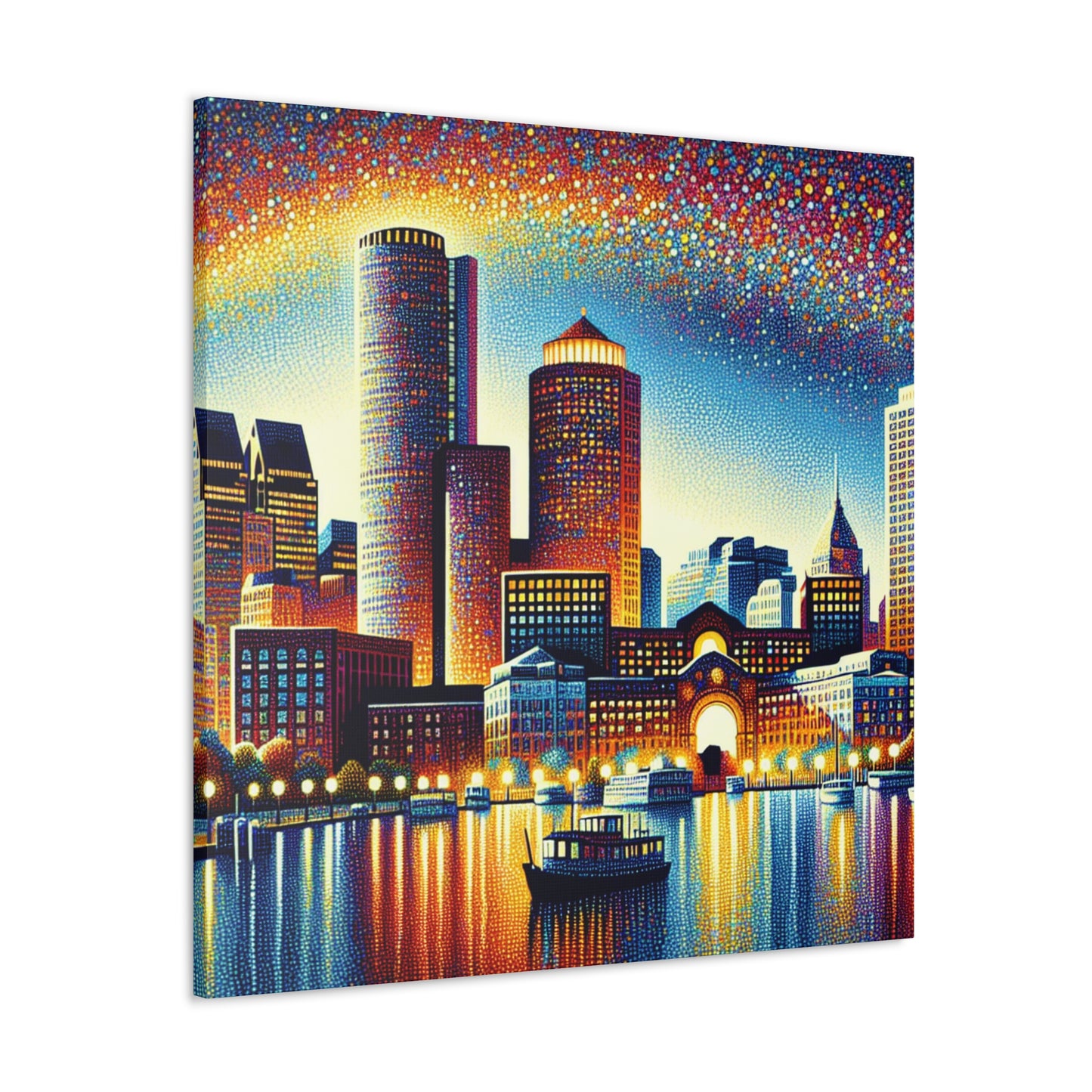 "Dotting the Boston Sun" - Canvas