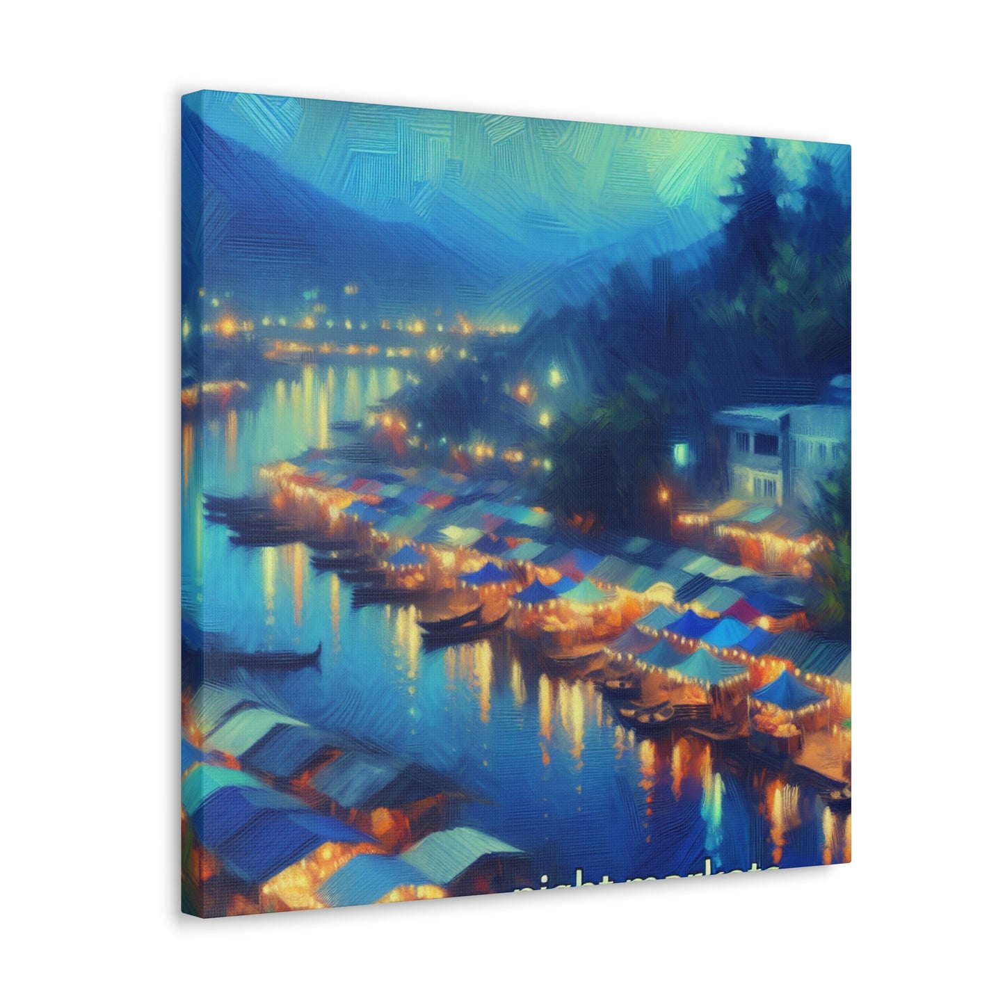 "Luminous Midnight Bazaar" - Canvas