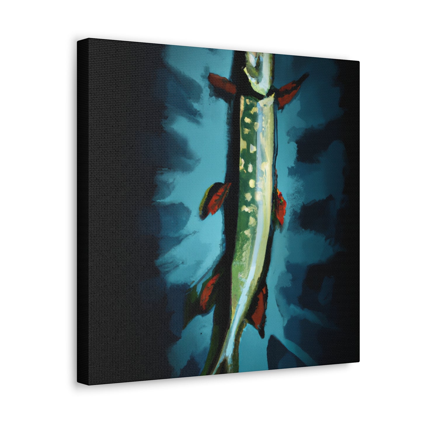 Pike Fish Reflection Piece - Canvas