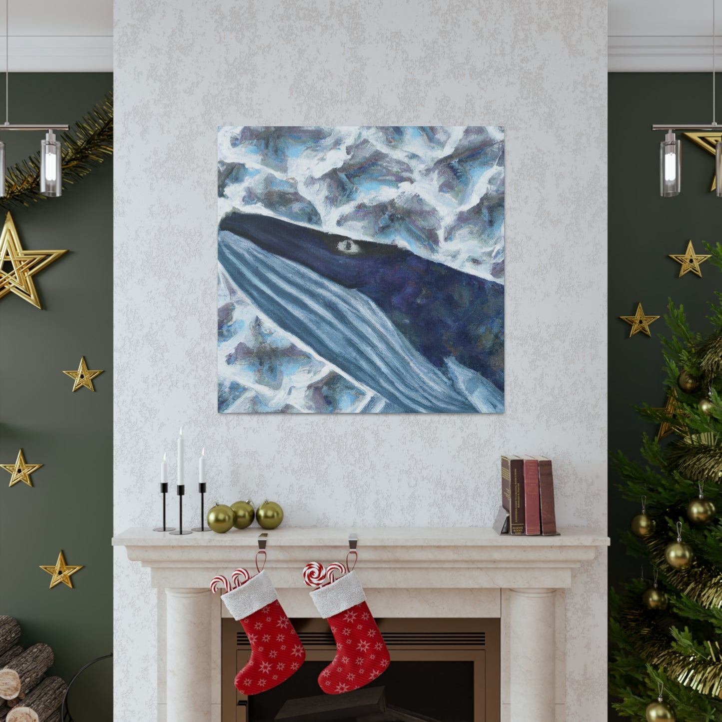 "Bowhead Whale in Surrealism" - Canvas