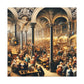 "Bustling Tavern Revelry" - Canvas