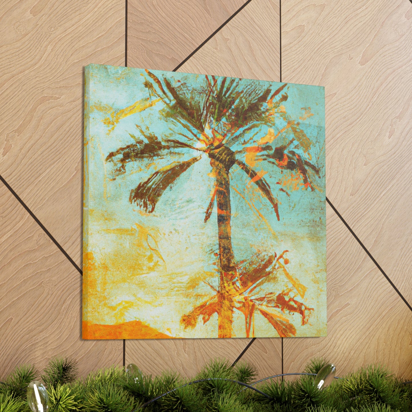 "Palm Trees at Sunset" - Canvas