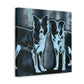 "Collie In Abstract Moonlight" - Canvas