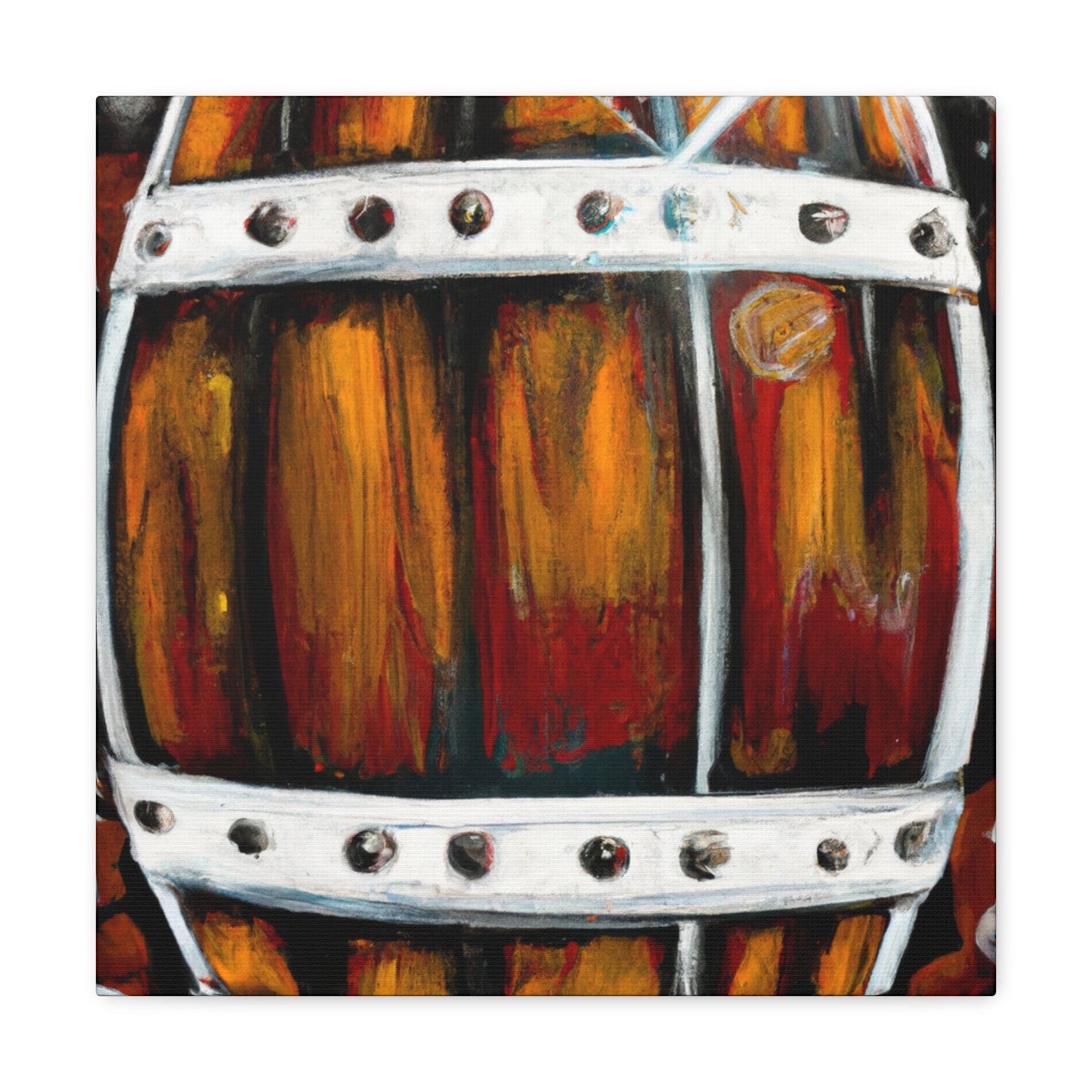 "Aging Whiskey Barrells" - Canvas