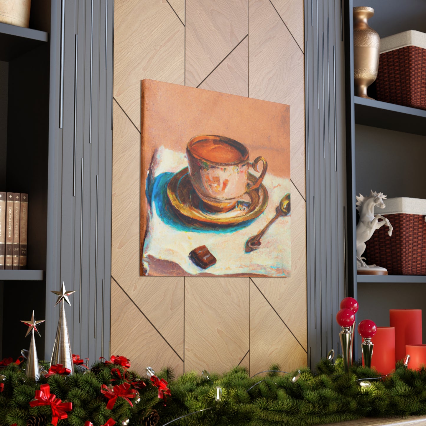 Coffee Cup Luxury Scene - Canvas