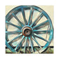 "Western Wagon Wheel Land" - Canvas