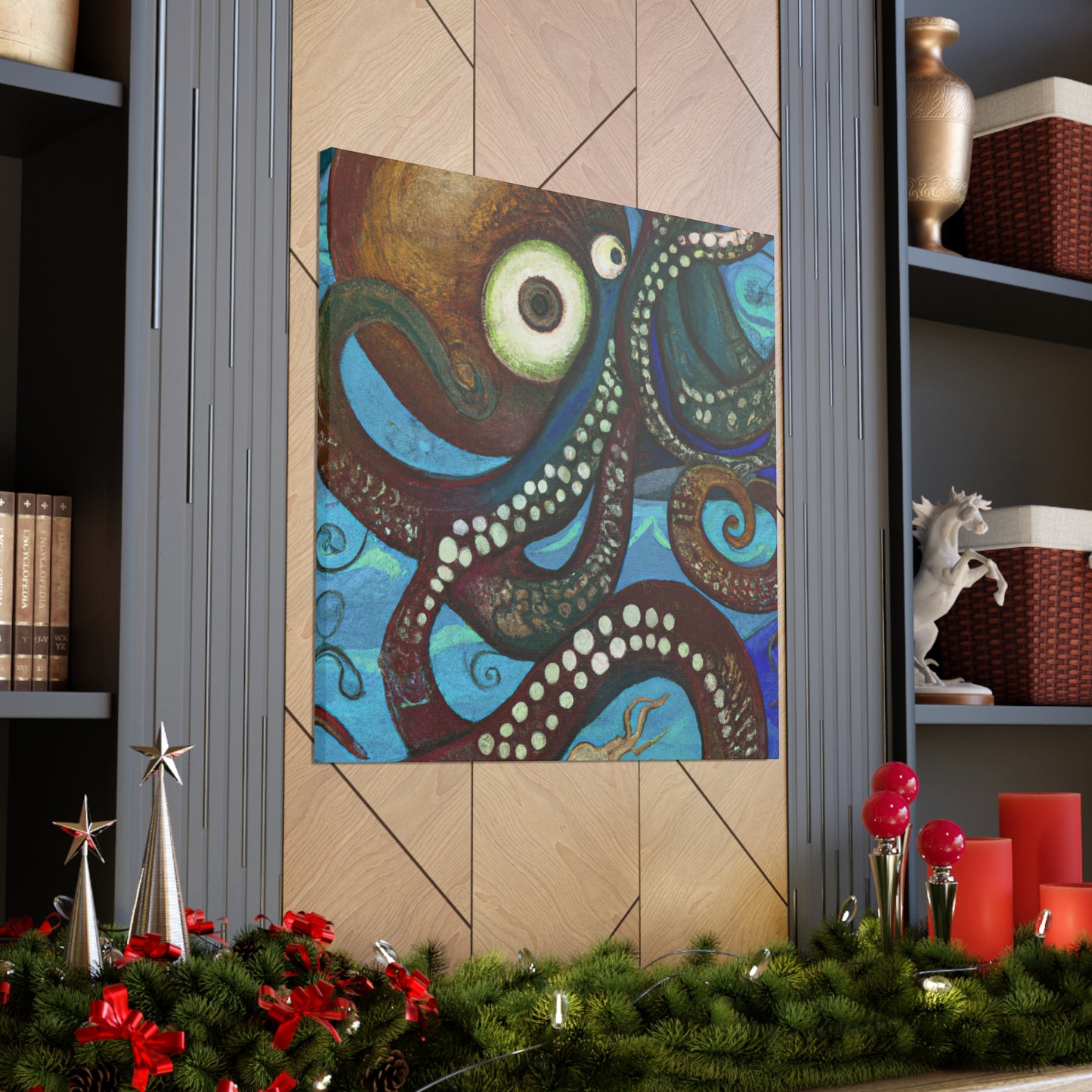 Octopus in The Sea - Canvas