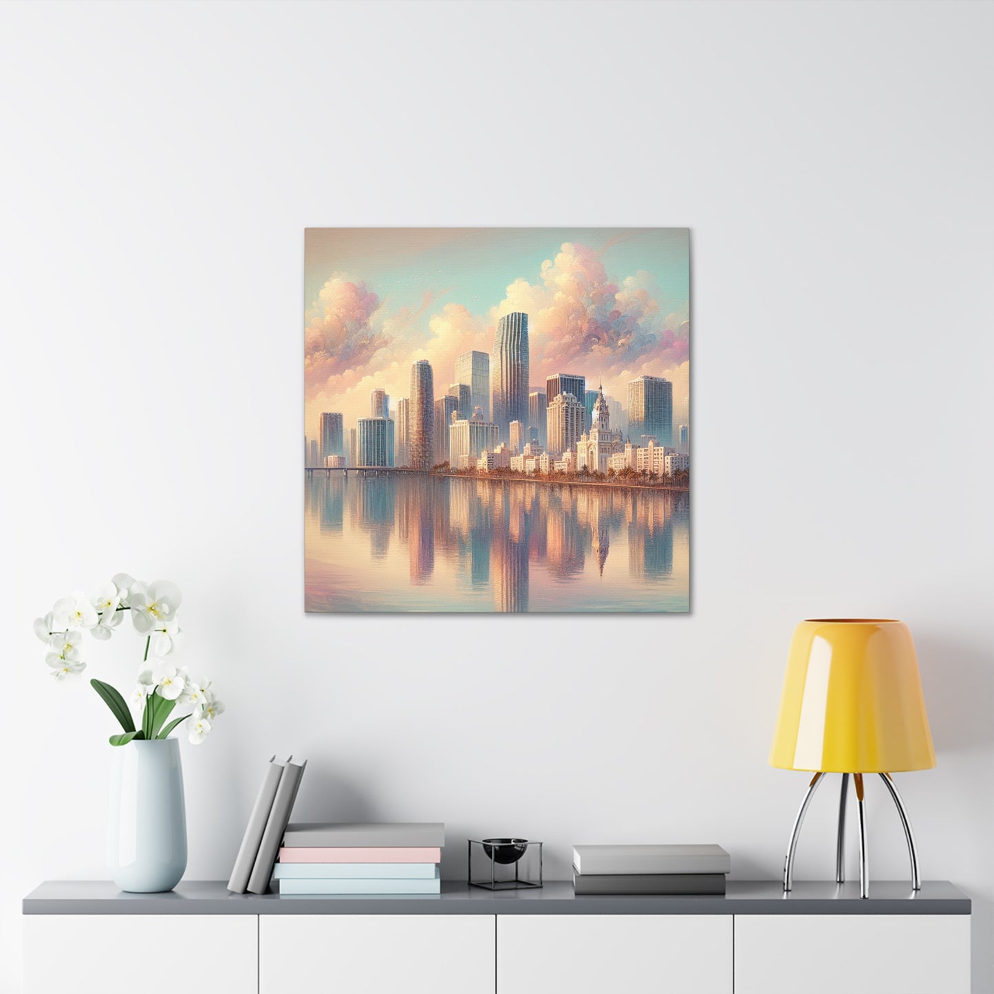 "Vibrant Miami Serenade" - Canvas