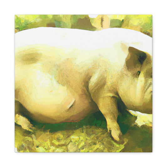 "Pot Belly Pig Paradise" - Canvas