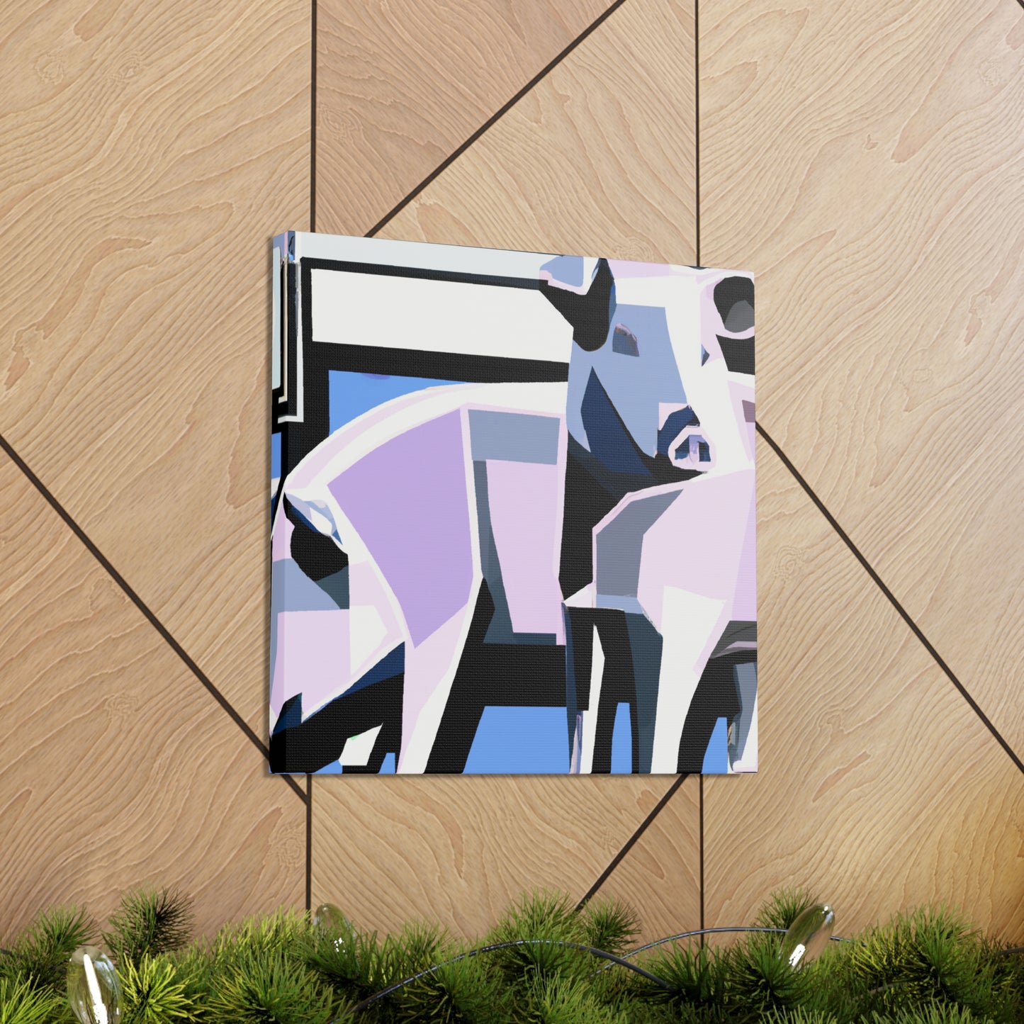 Pig in Art Deco - Canvas