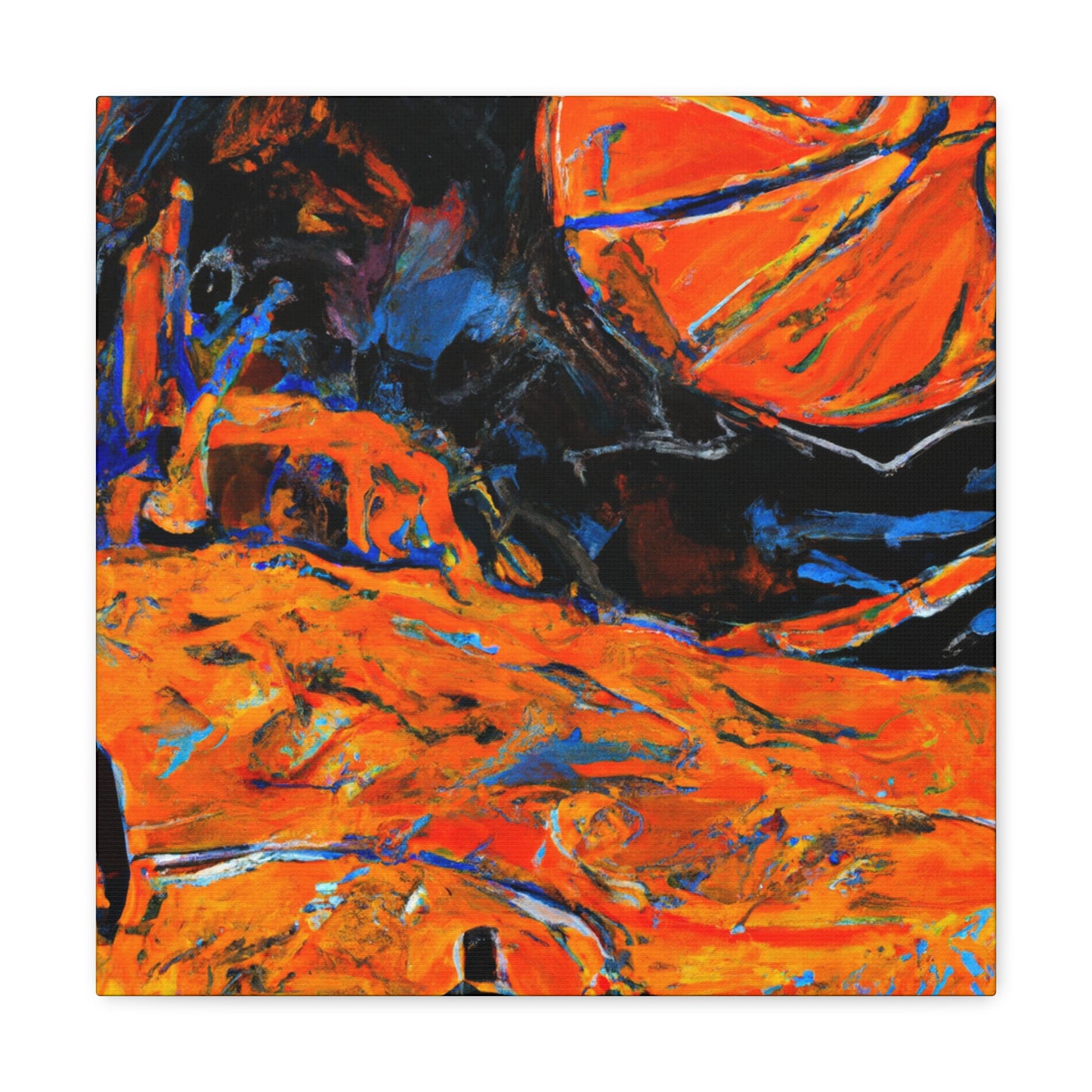 Basketball Court Abstract - Canvas