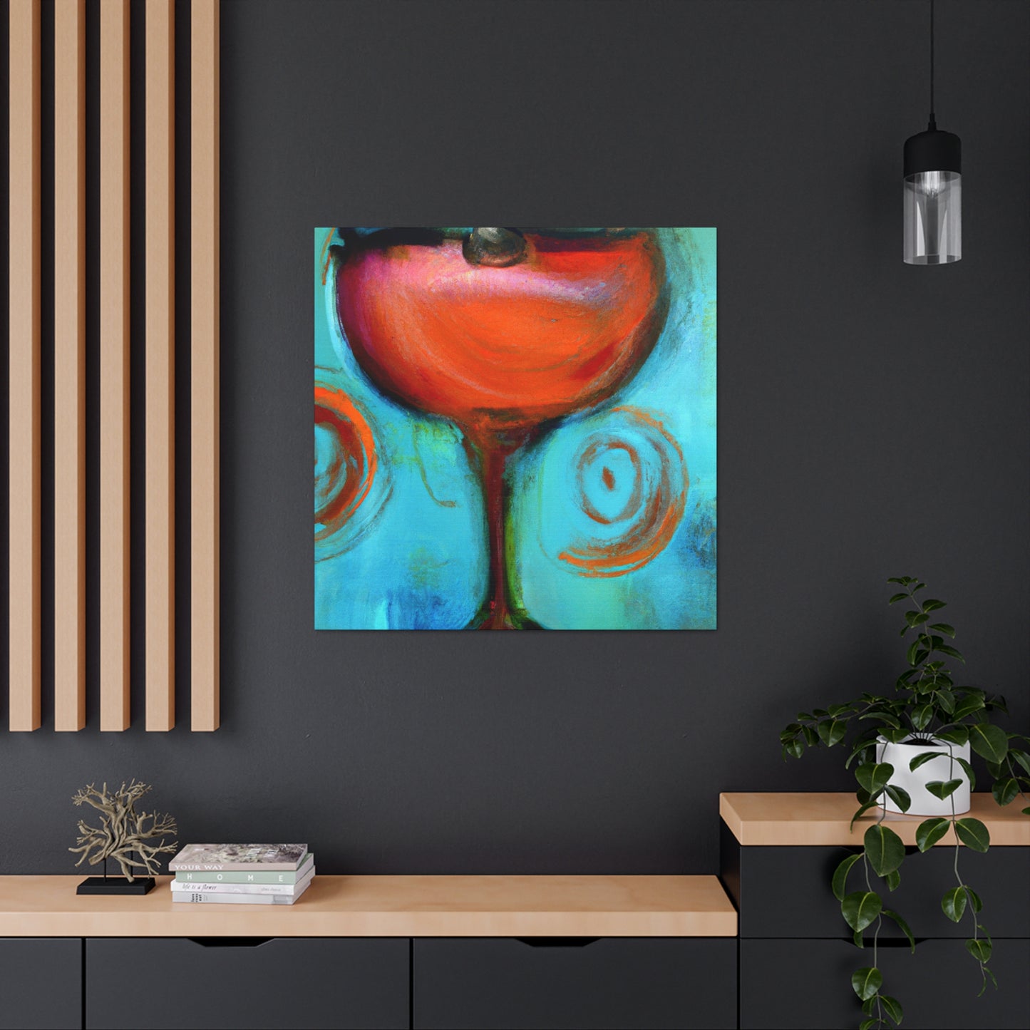 "Cheers to Wine Glass" - Canvas