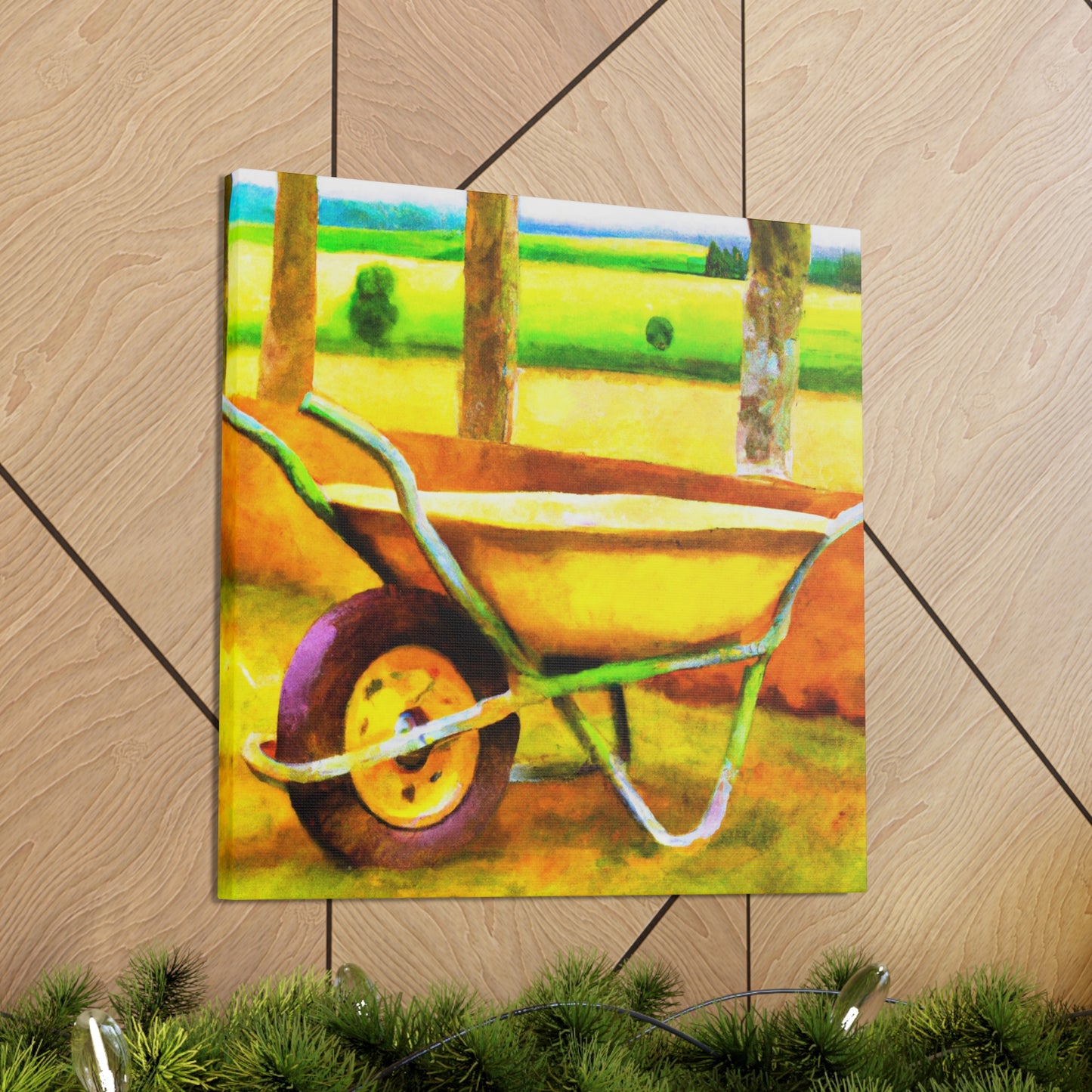 Wheelbarrow in Bloom. - Canvas