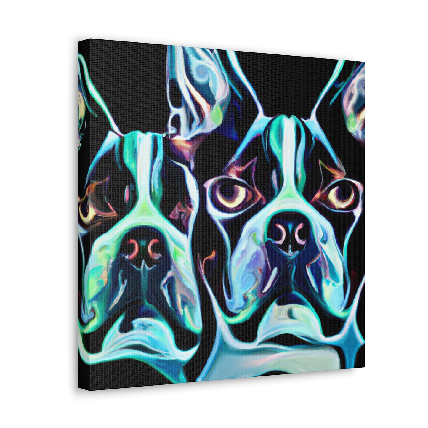 "Boston Terrier Bouquet" - Canvas