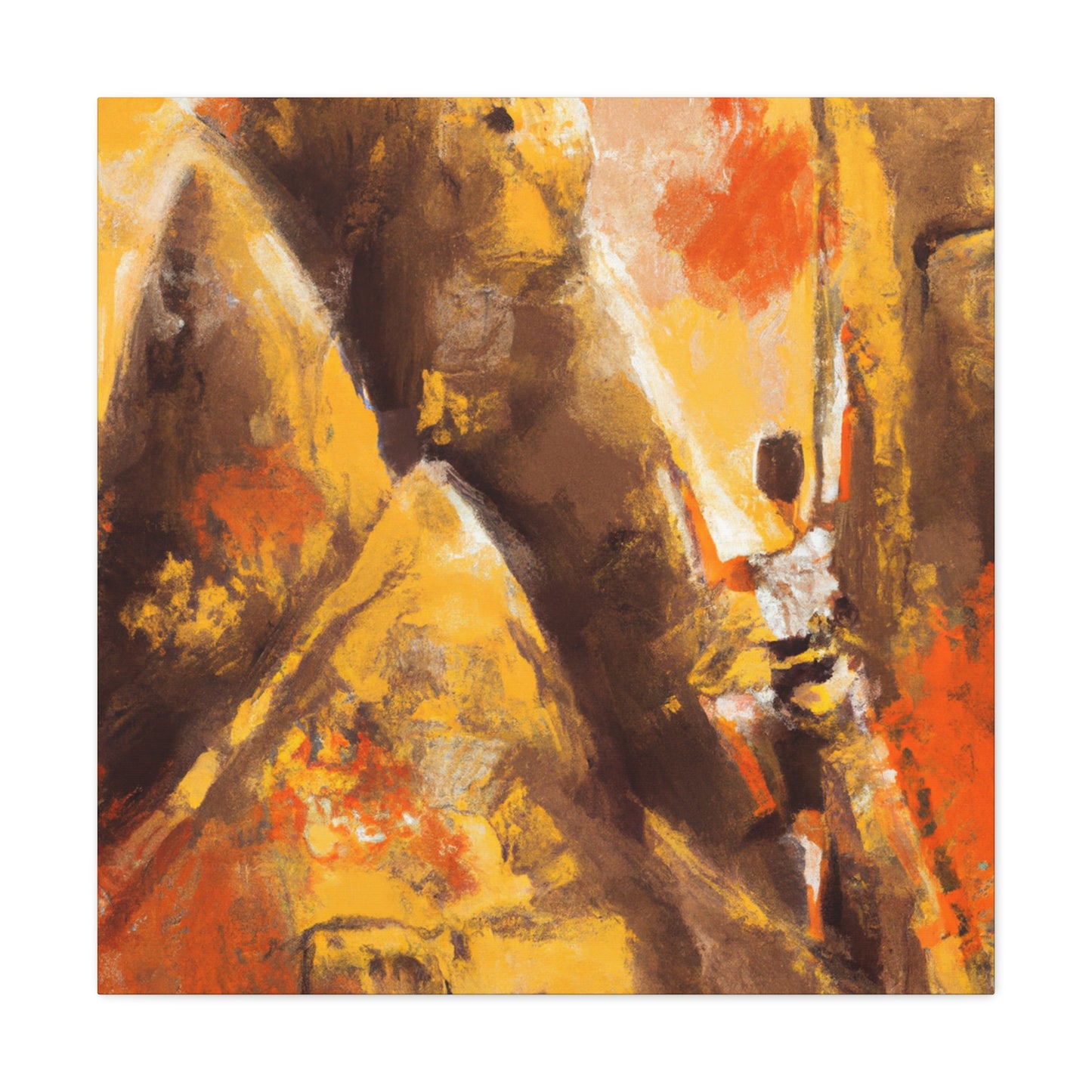 Rock Climbing Abstraction - Canvas