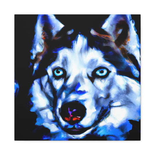 "Siberian Husky Beckons". - Canvas