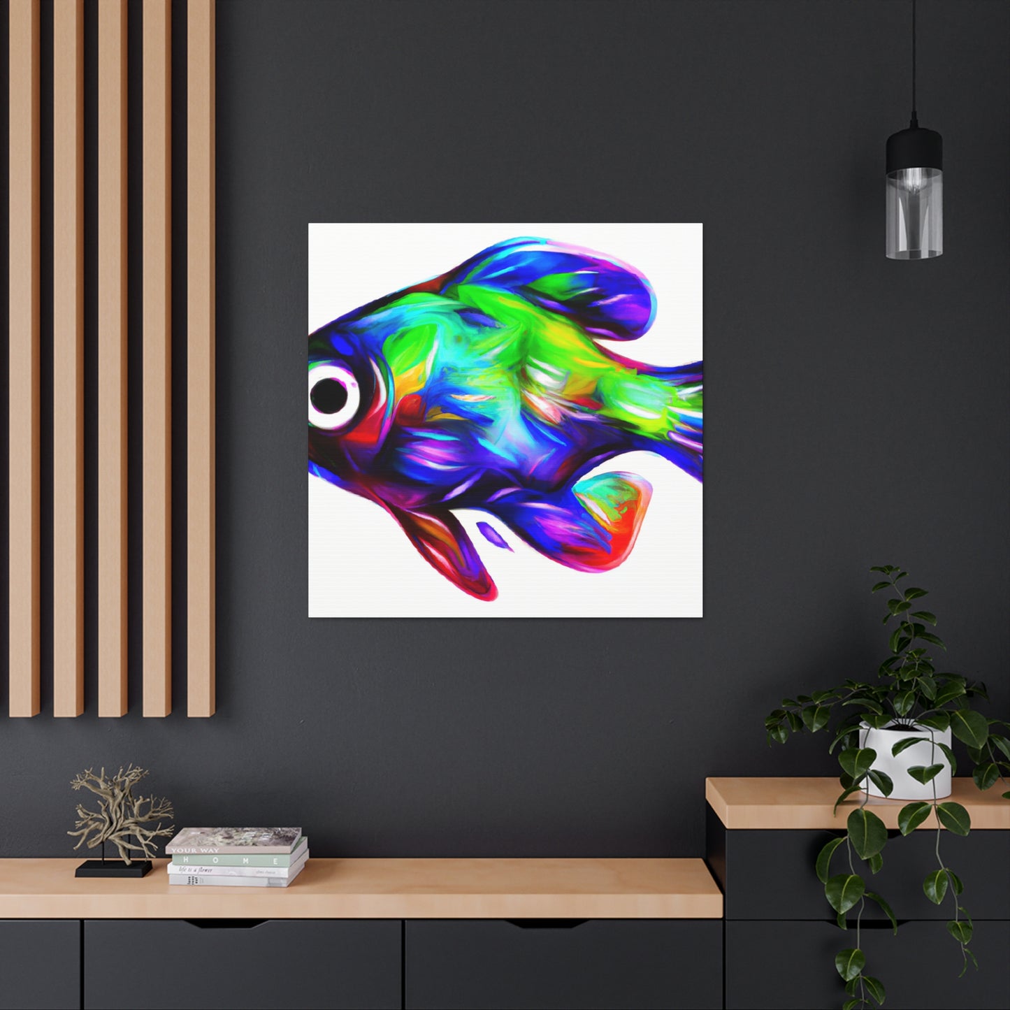 Rainbow Fish Reflection - Canvas